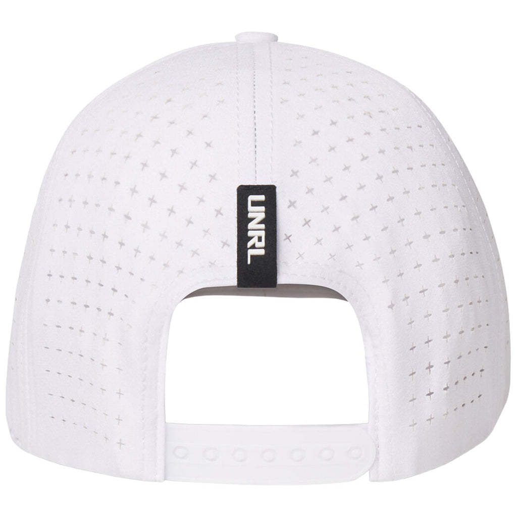 UNRL White Mid-Pro Vented Snapback