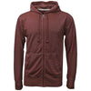 BAW Men's Vintage Maroon Burn-Out Full Zip Jacket