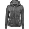 BAW Women's Vintage Black Burn-Out Full Zip Jacket