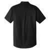 Port Authority Men's Deep Black Short Sleeve Carefree Poplin Shirt