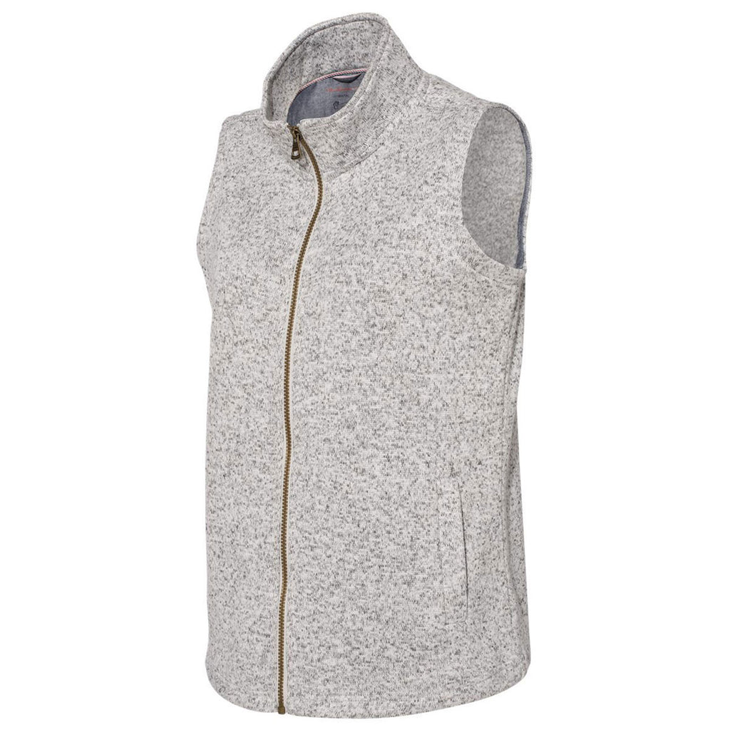 Weatherproof Women's Light Grey Heather Vintage Sweaterfleece Vest