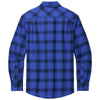 Port Authority Men's Royal/Black Open Plaid Plaid Flannel Shirt