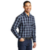 Port Authority Men's True Navy Everyday Plaid Shirt