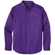 Port Authority Men's Purple Long Sleeve SuperPro React Twill Shirt