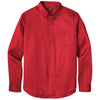 Port Authority Men's Rich Red Long Sleeve SuperPro React Twill Shirt