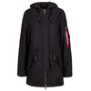 Alpha Industries Women's Black Meri Fishtail Field Coat