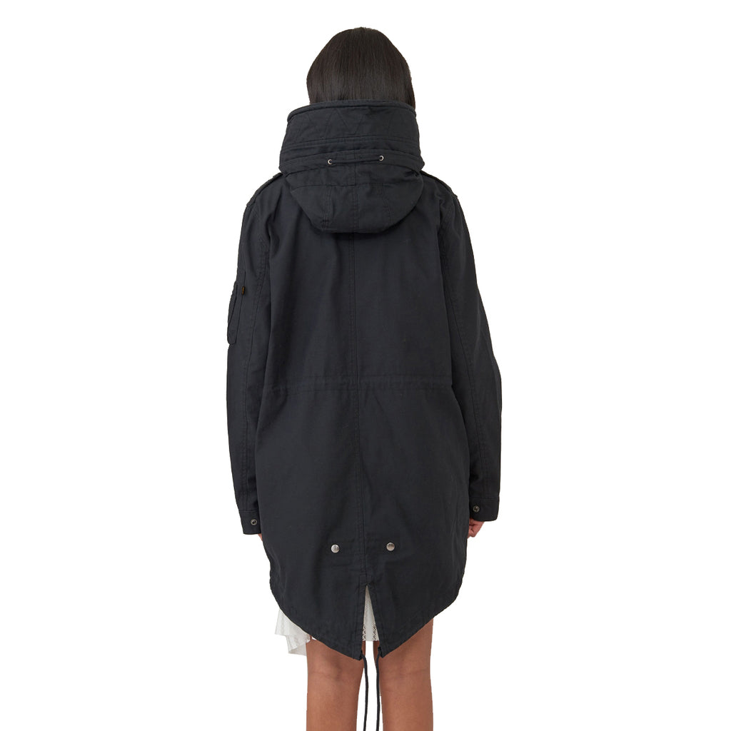 Alpha Industries Women's Black Meri Fishtail Field Coat