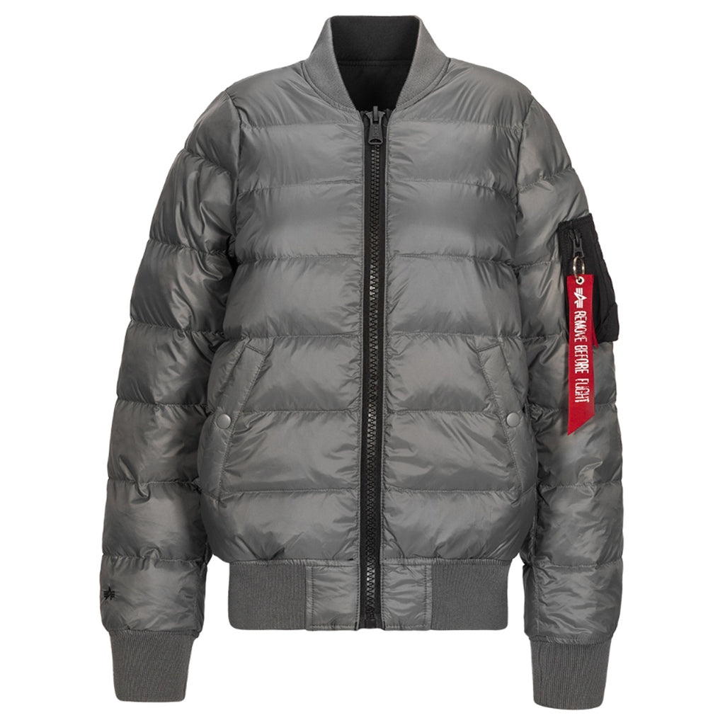 Alpha Industries Women's Black MA-1 Reversable Down Flight Jacket