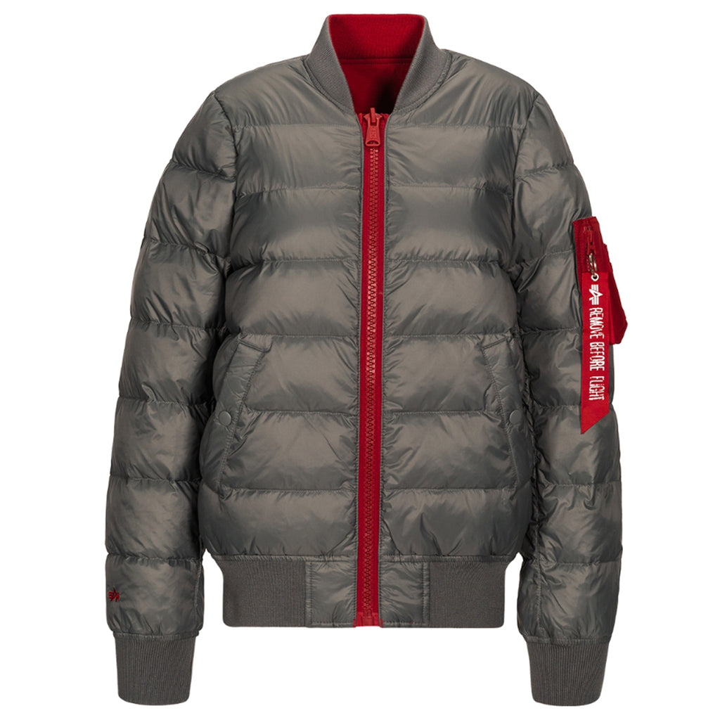 Alpha Industries Women's Commander Red MA-1 Reversable Down Flight Jacket