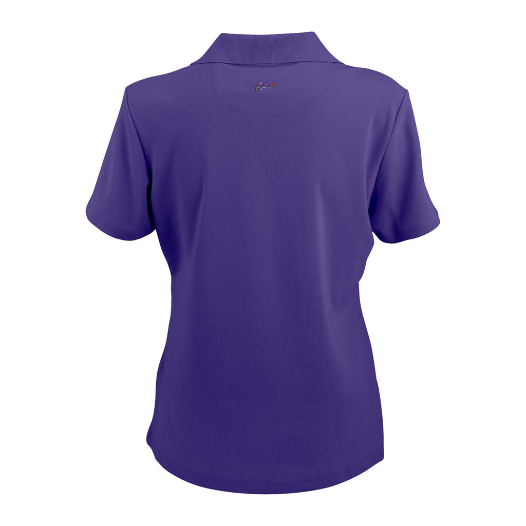 Greg Norman Women's Purple Play Dry Performance Mesh Polo