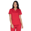 Cherokee Women's Red Workwear Core Stretch V-Neck Top