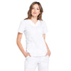 Cherokee Women's White Workwear Professionals V-Neck Top