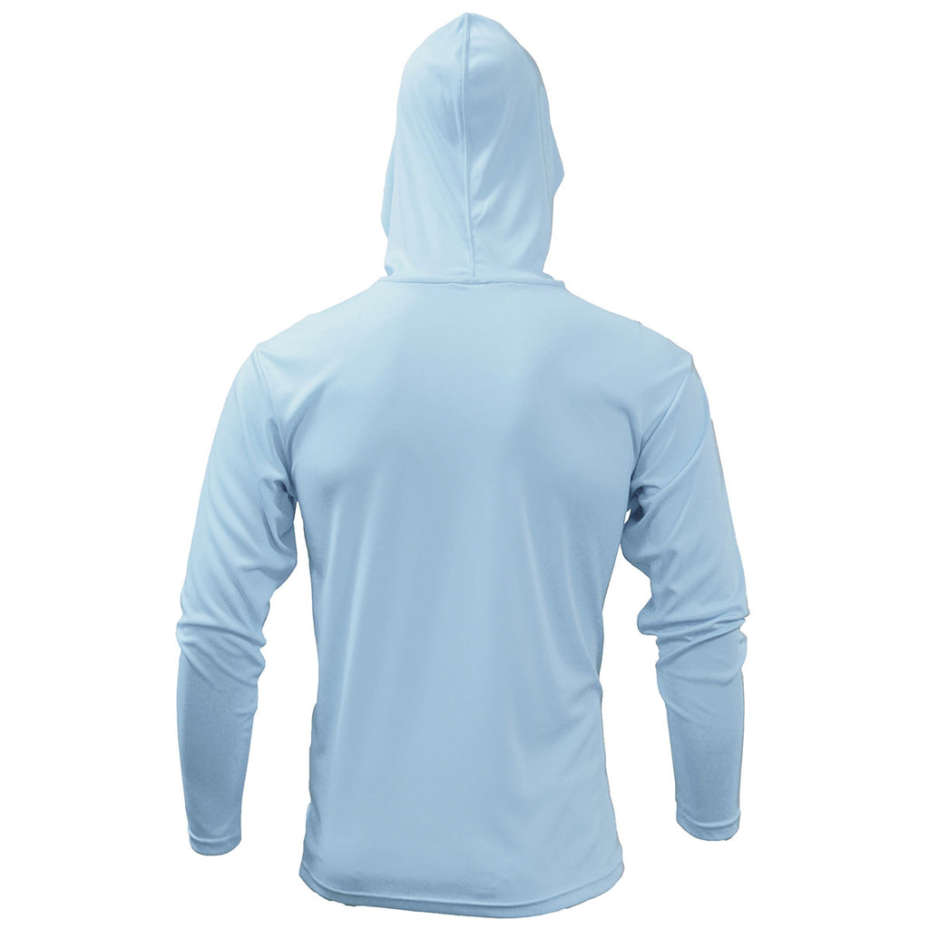 BAW Men's Ice Blue Xtreme-Tek Long Sleeve Hood