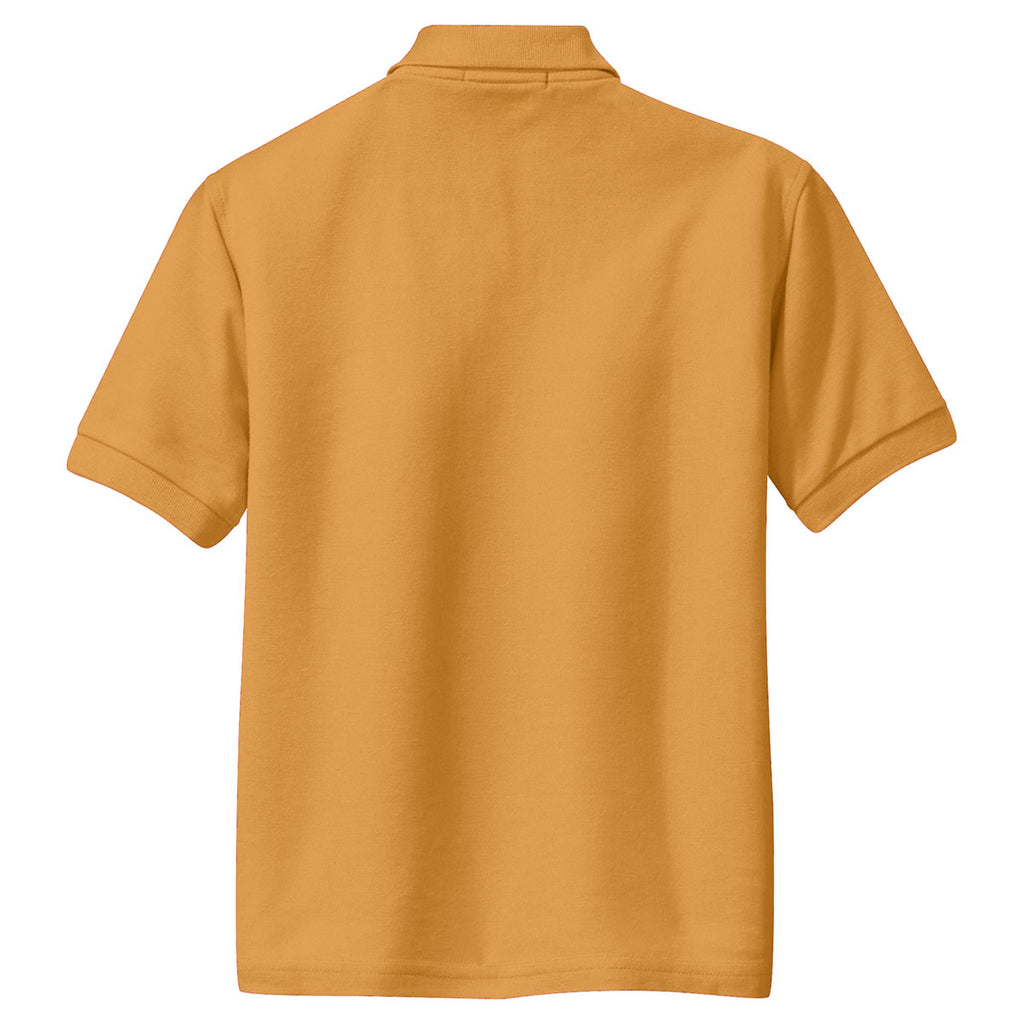 Port Authority Youth Gold Silk Touch Polo