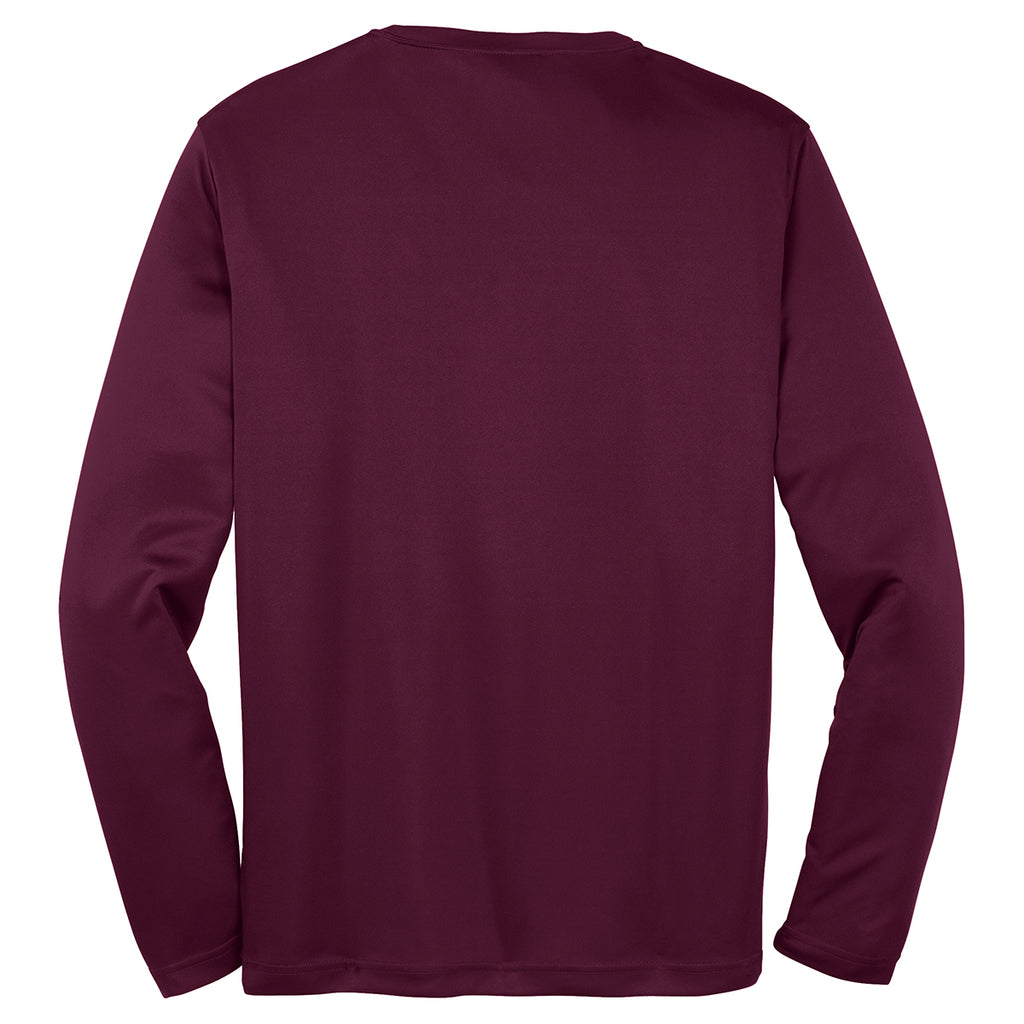 Sport-Tek Youth Maroon Long Sleeve PosiCharge Competitor Tee