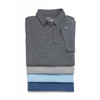 Zusa Men's Vivid Blue/Navy Heather Stripe Polo