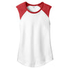 Alternative Apparel Women's White/Red Team Player Vintage 50/50 Tee