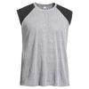 Expert Men's Heather Grey/Black Sleeveless Colorblock Natural Feel Training Tee