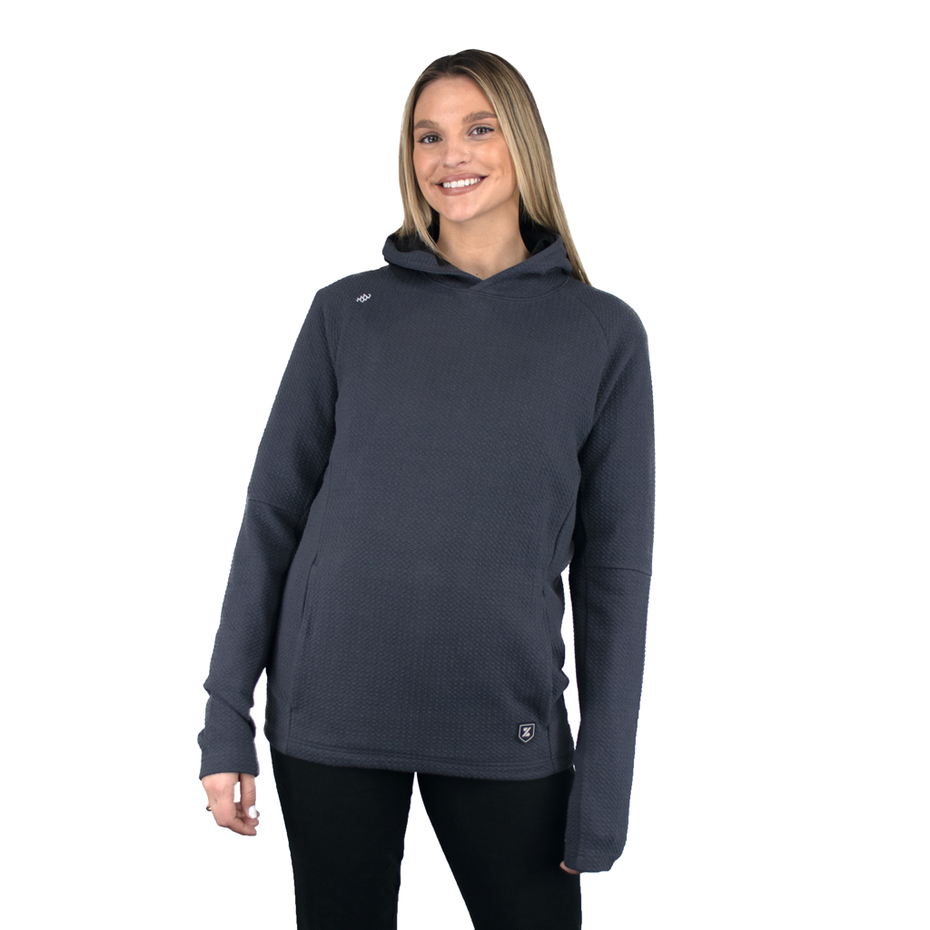 Zusa 3 Day Unisex Charcoal Afton Textured Hoodie