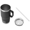 YETI Black Rambler 25 oz Mug W/Straw Lid